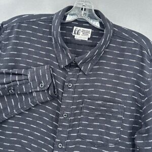 Marmot Flannel Shirt Mens Large Gray  Button Up Mountain Works Hiking Outdoor